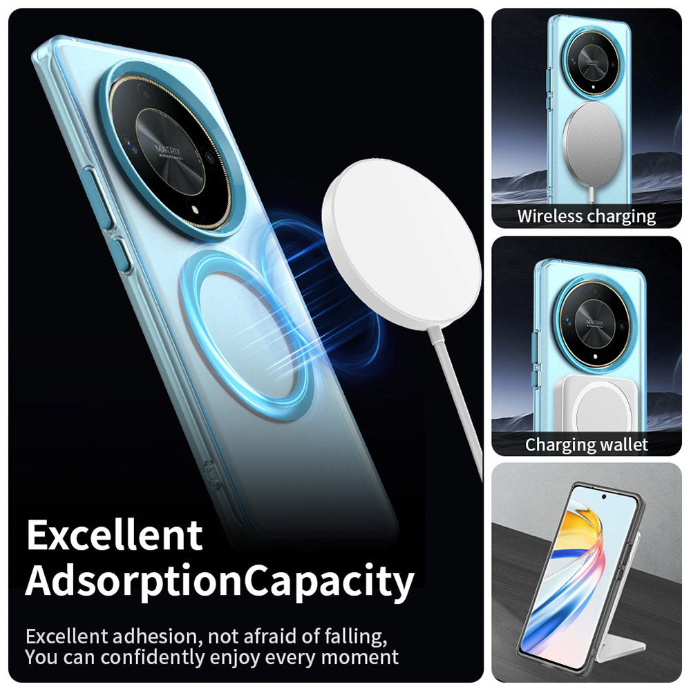Coque MagSafe pour Honor Magic6 Lite, Techsuit, CandyCase, Bleue