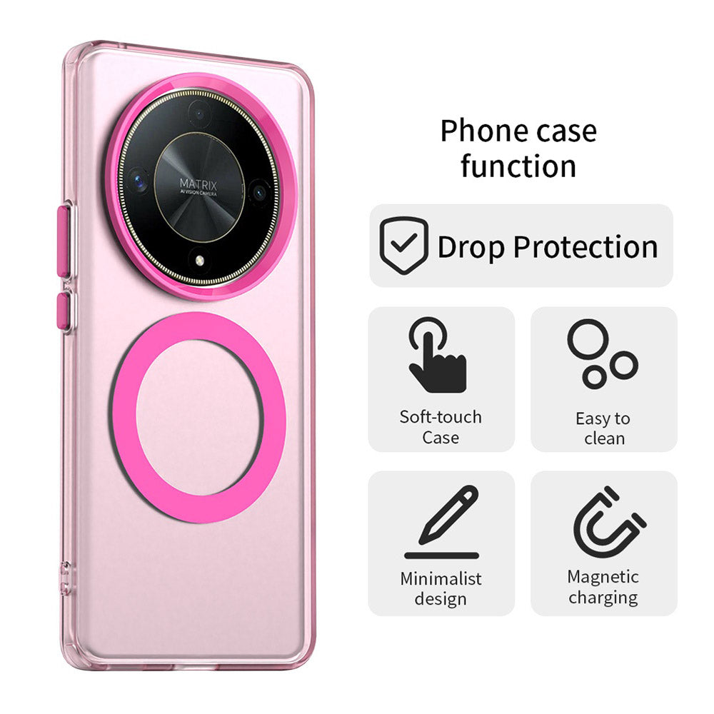 Coque MagSafe pour Honor Magic6 Lite, Techsuit, CandyCase, Rose