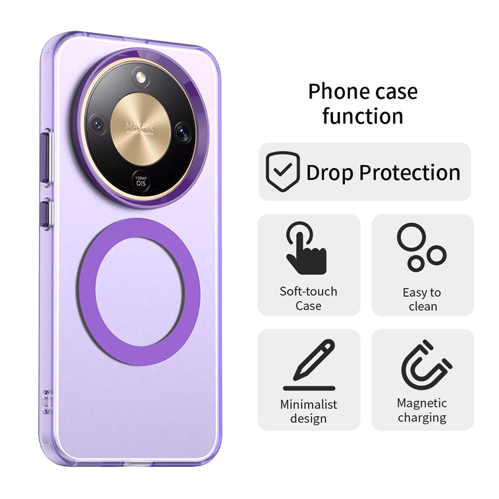 Housse MagSafe pour Honor Magic8 Lite, Techsuit, CandyCase, Violet
