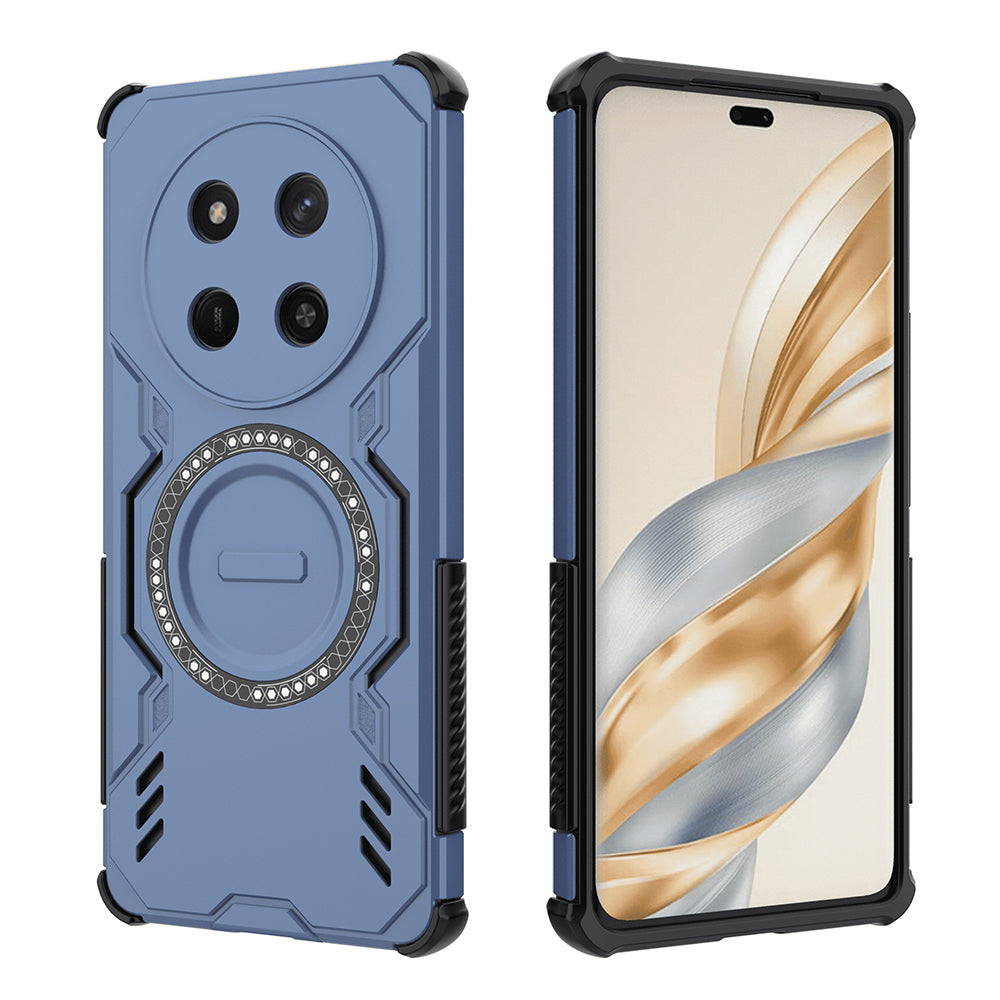 Coque MagSafe pour Honor X9c / Magic7 Lite, Techsuit, ArmorMag, Bleue