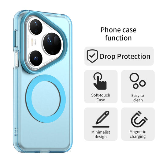 Coque MagSafe pour Huawei Pura 80 Ultra, Techsuit, CandyCase, Bleue
