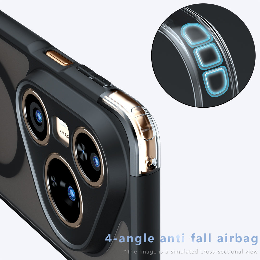 Coque MagSafe pour Huawei Pura 80 Ultra, Techsuit, PureFrost, Noir Satiné