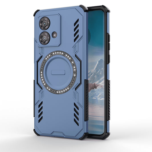 Coque MagSafe pour Motorola Edge 40 Neo, Techsuit, ArmorMag, Bleue