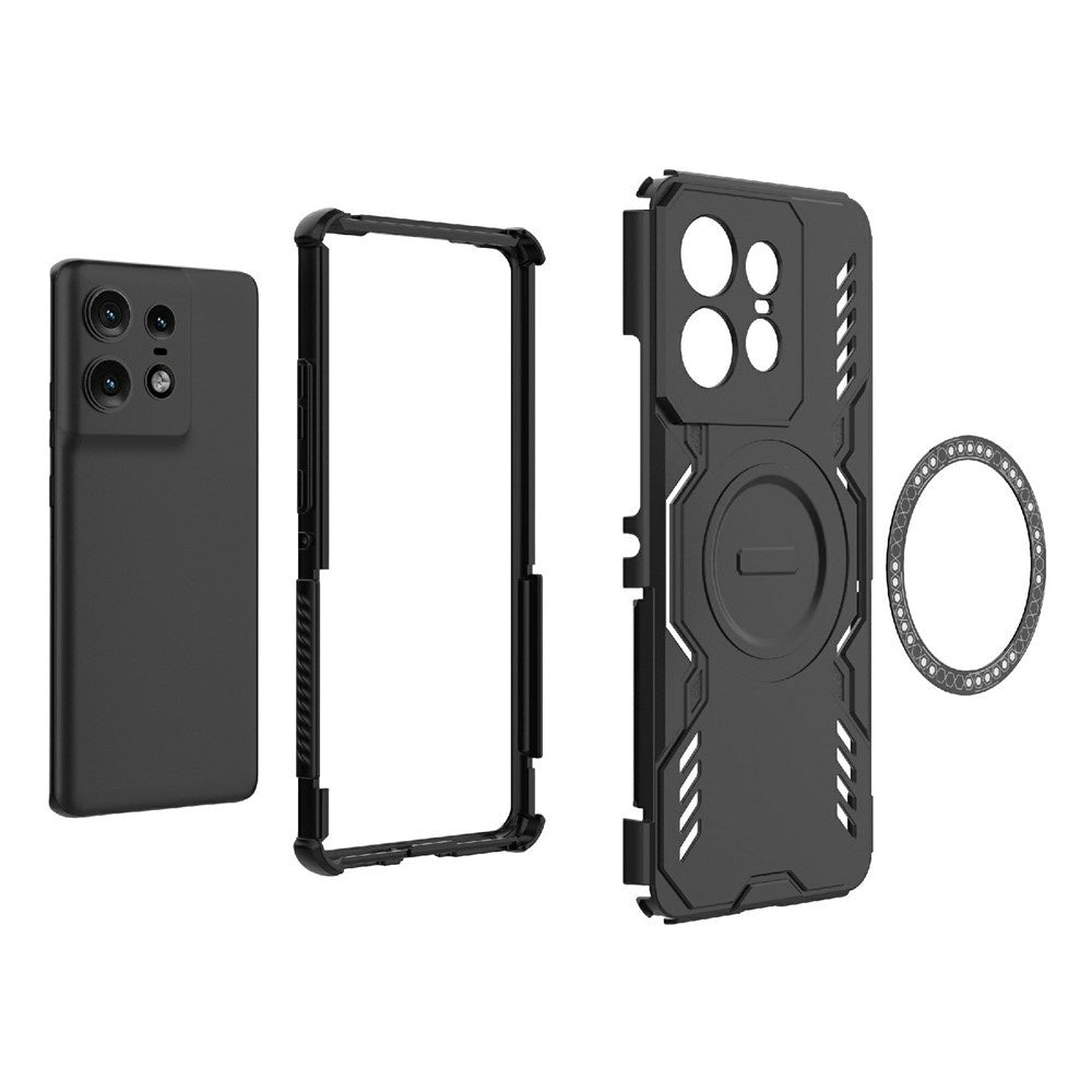 Coque MagSafe pour Motorola Edge 50 Pro, Techsuit, ArmorMag, Noire