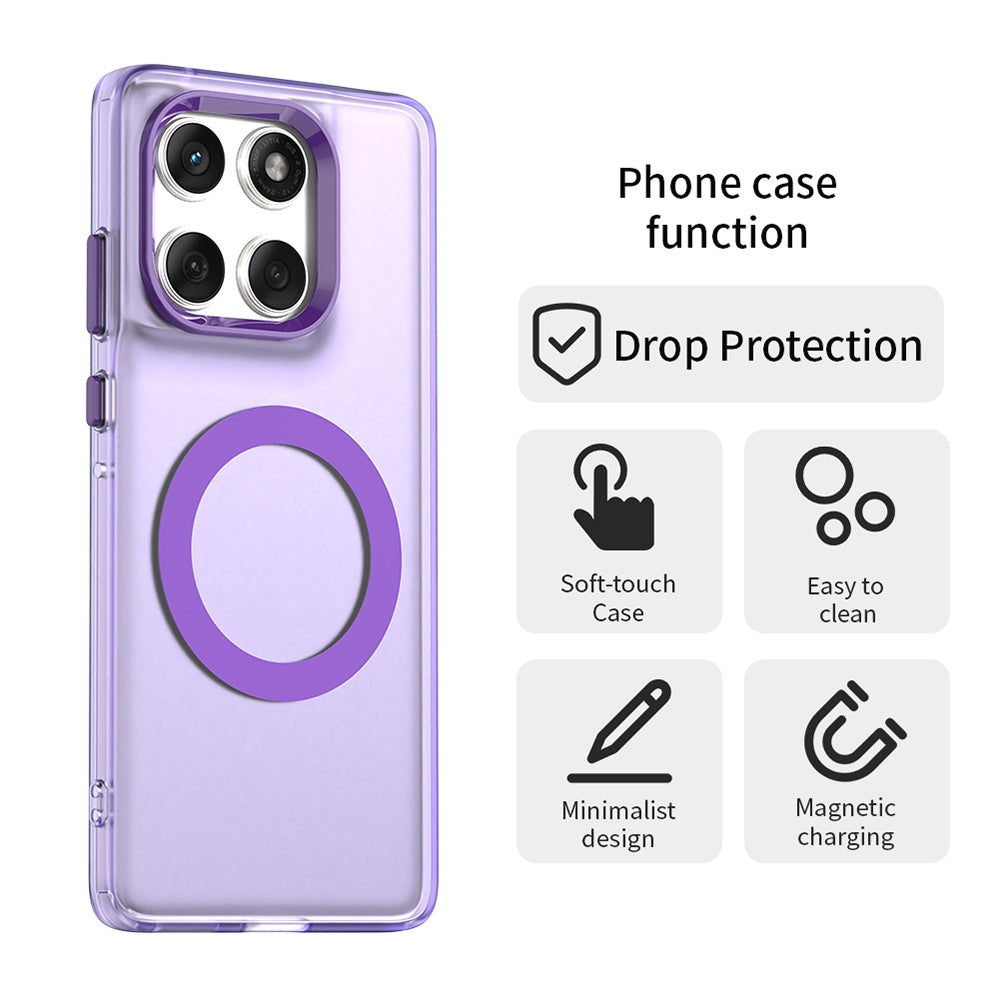 Coque MagSafe pour Motorola Edge 60 Fusion / Edge 60, Techsuit, CandyCase, Violet