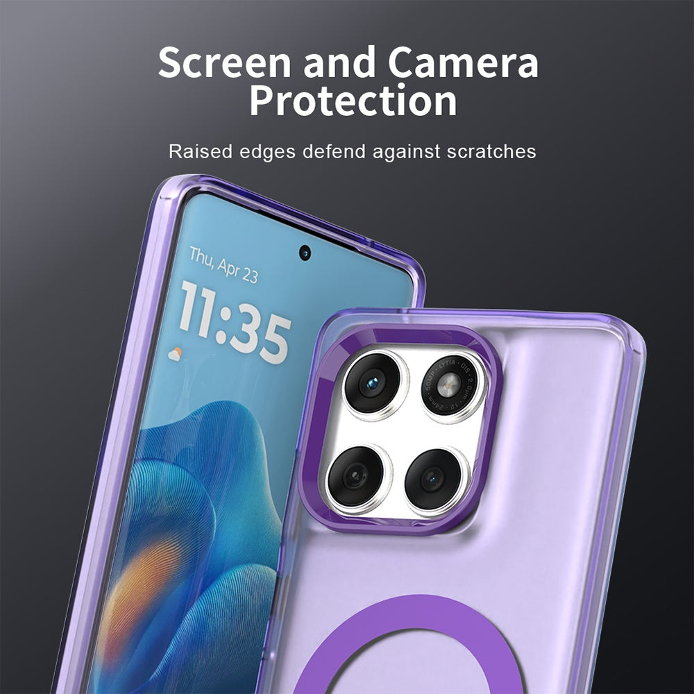 Coque MagSafe pour Motorola Edge 60 Fusion / Edge 60, Techsuit, CandyCase, Violet