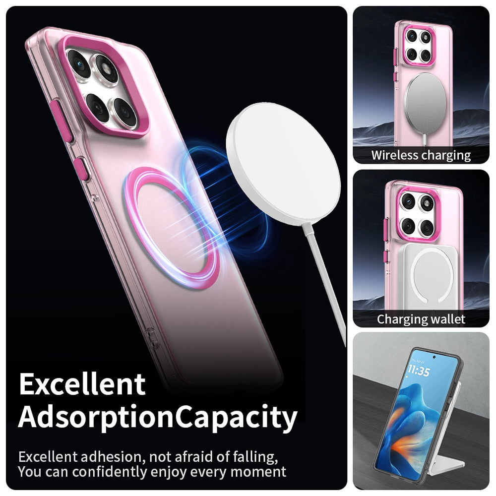 Coque MagSafe pour Motorola Edge 60 Fusion / Edge 60, Techsuit, CandyCase, Rose