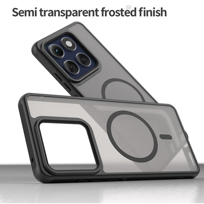 Coque MagSafe pour Motorola Edge 60 Pro, Techsuit, HaloFrost II (Grand Trou pour Objectif), Noire