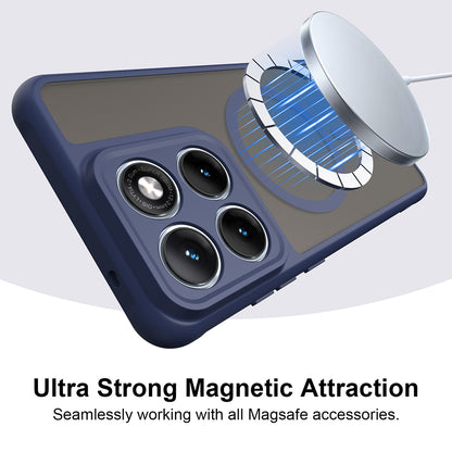 Étui MagSafe pour Motorola Edge 70 Fusion, Techsuit, HaloFrost II, Bleu Marine