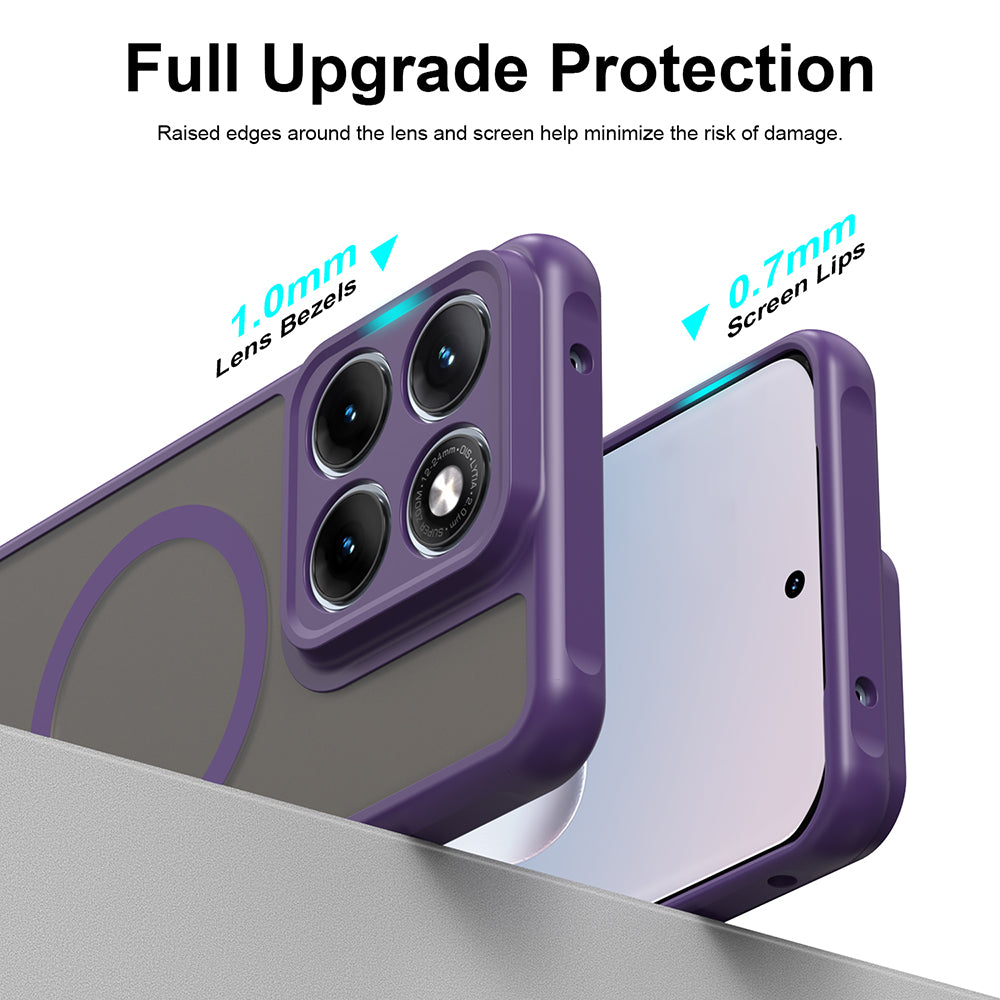 Coque MagSafe pour Motorola Edge 70 Fusion, Techsuit, HaloFrost II, Violet