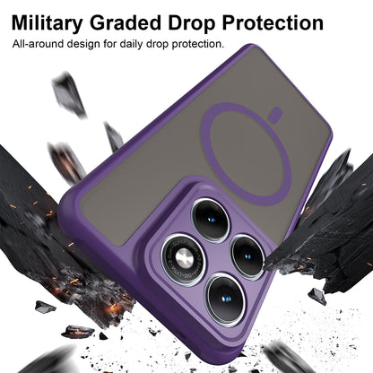 Coque MagSafe pour Motorola Edge 70 Fusion, Techsuit, HaloFrost II, Violet