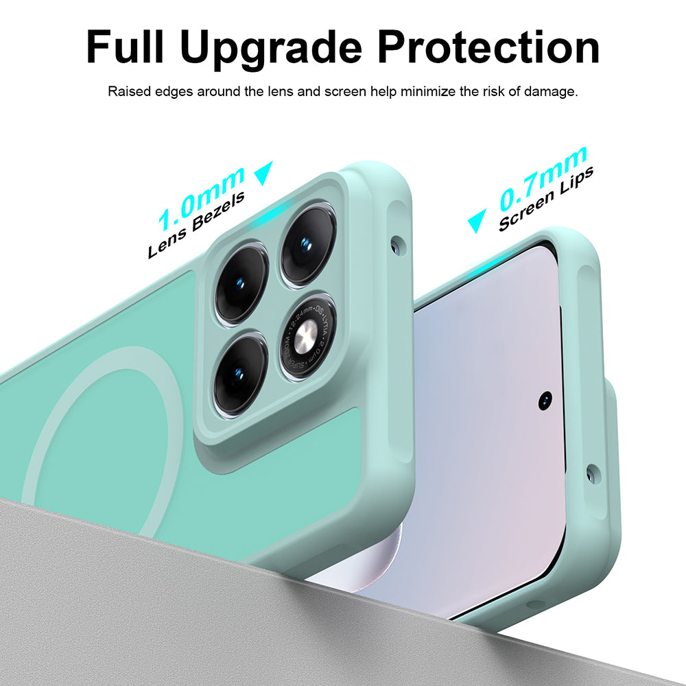 Coque MagSafe pour Motorola Edge 70 Fusion, Techsuit, HaloFrost II, Vert Clair
