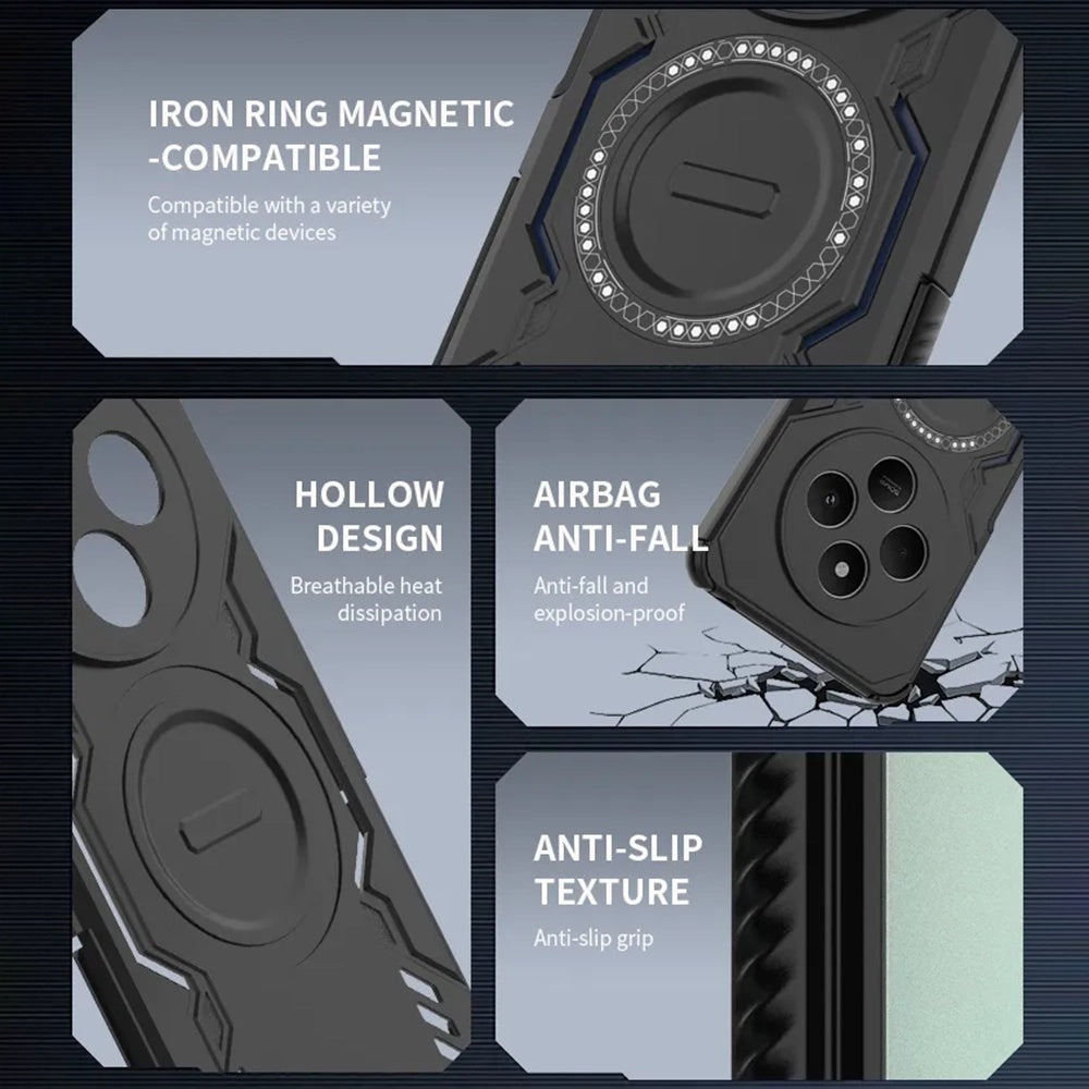 Coque MagSafe pour Motorola Edge 70 Pro, Techsuit, ArmorMag, Noire