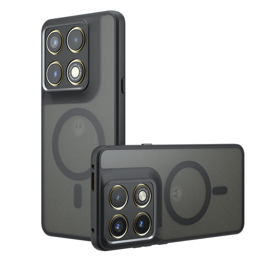 Coque MagSafe pour Motorola Edge 70 Pro, Techsuit, PureFrost, Noir Satiné