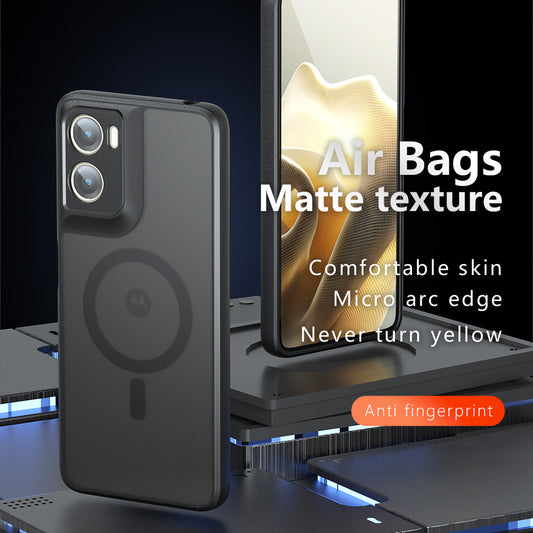 Étui MagSafe pour Motorola Moto G06, Techsuit, PureFrost, Noir Satiné