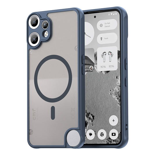 Coque MagSafe pour Nothing CMF Phone 2 Pro, Techsuit, HaloFrost II, Bleu marine