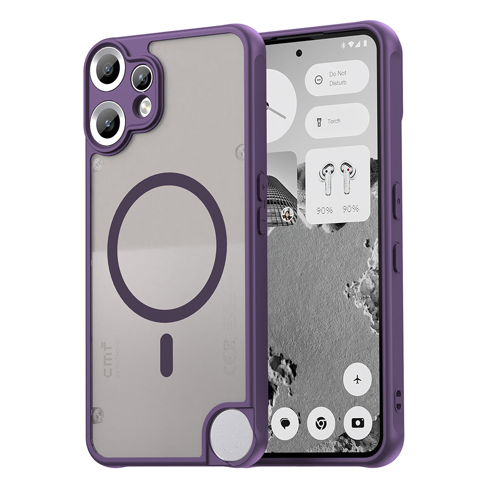 Coque MagSafe pour Nothing CMF Phone 2 Pro, Techsuit, HaloFrost II, Violet