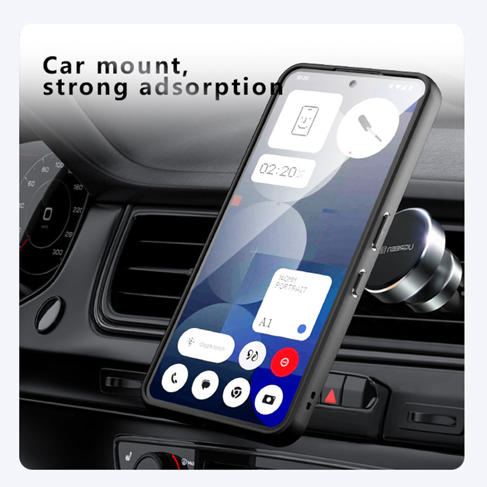 Coque MagSafe pour Nothing Phone (3a) Pro, Techsuit, PureFrost, Noire