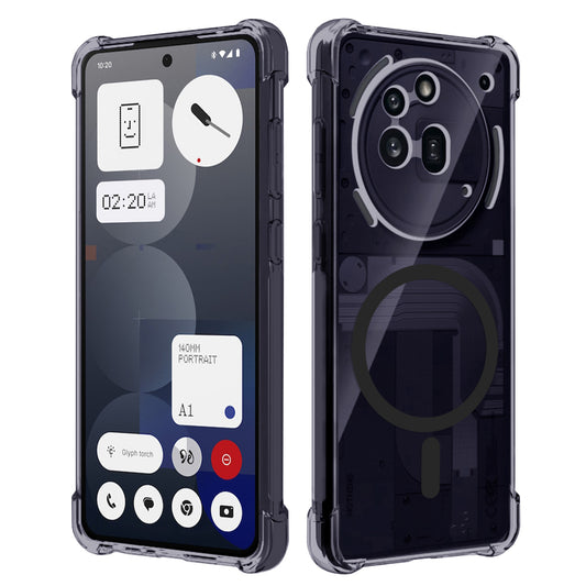 Coque MagSafe pour Nothing Phone (3a) Pro, Techsuit, Transparent Antichoc, Fumé