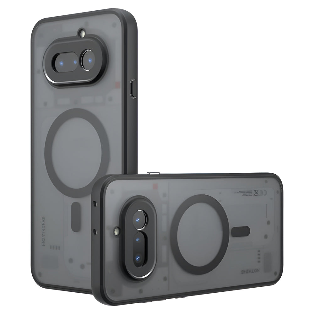 Coque MagSafe pour Nothing Phone (4a), Techsuit, PureFrost, Noir Satiné