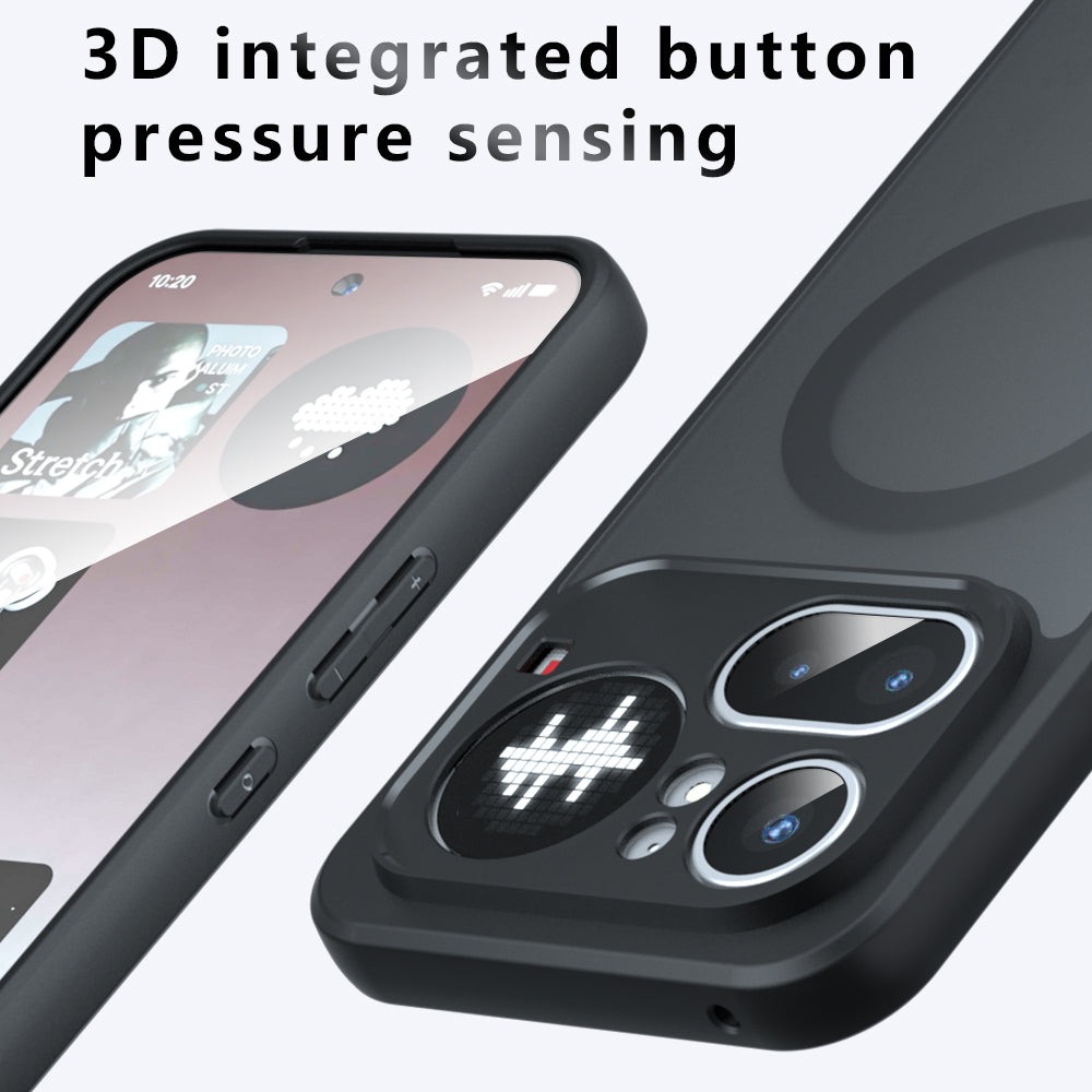 Coque MagSafe pour Nothing Phone (4a), Techsuit, PureFrost, Noir Satiné