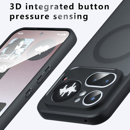 Coque MagSafe pour Nothing Phone (4a), Techsuit, PureFrost, Noir Satiné