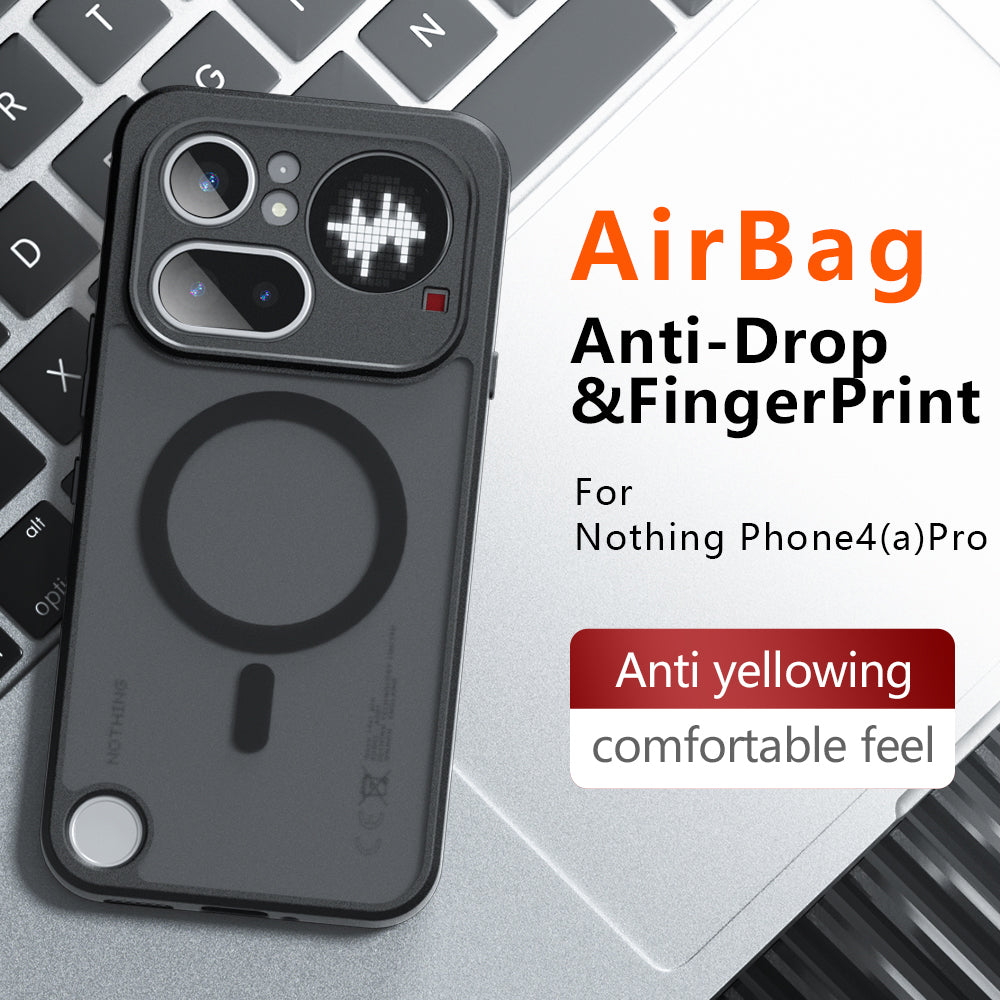 Coque MagSafe pour Nothing Phone (4a), Techsuit, PureFrost, Noir Satiné