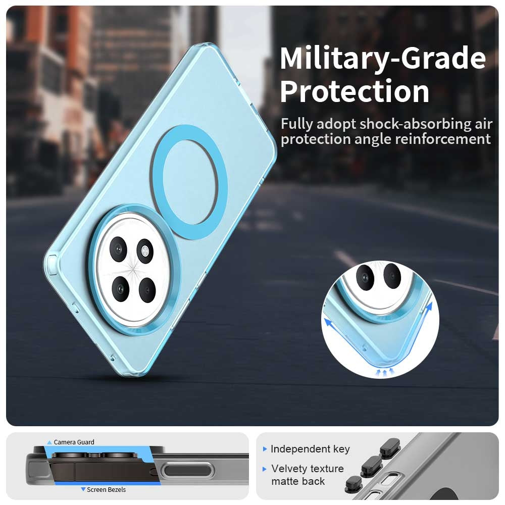 Coque MagSafe pour Oppo A3 4G / A3 5G, Techsuit, CandyCase, Bleue