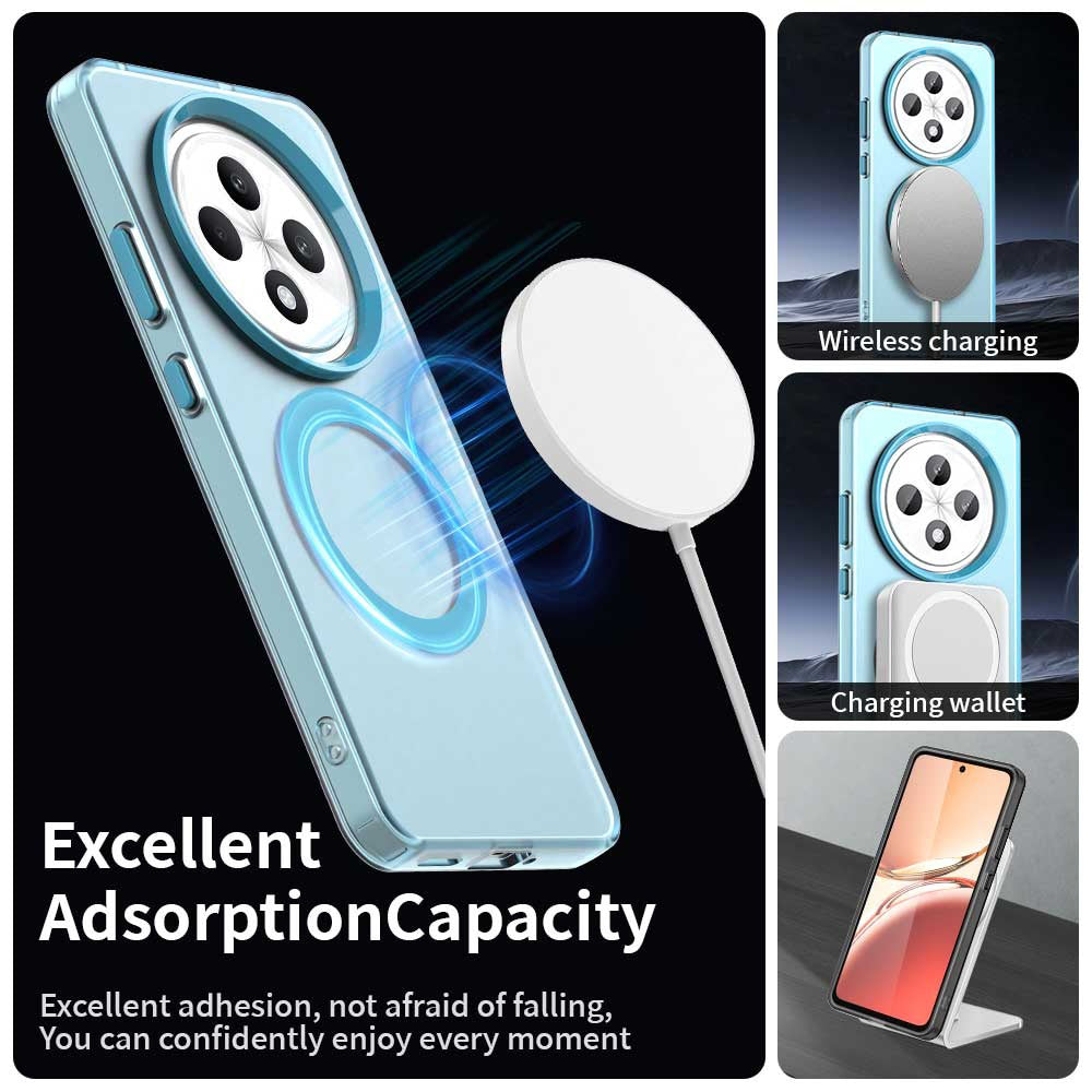 Coque MagSafe pour Oppo A3 4G / A3 5G, Techsuit, CandyCase, Bleue