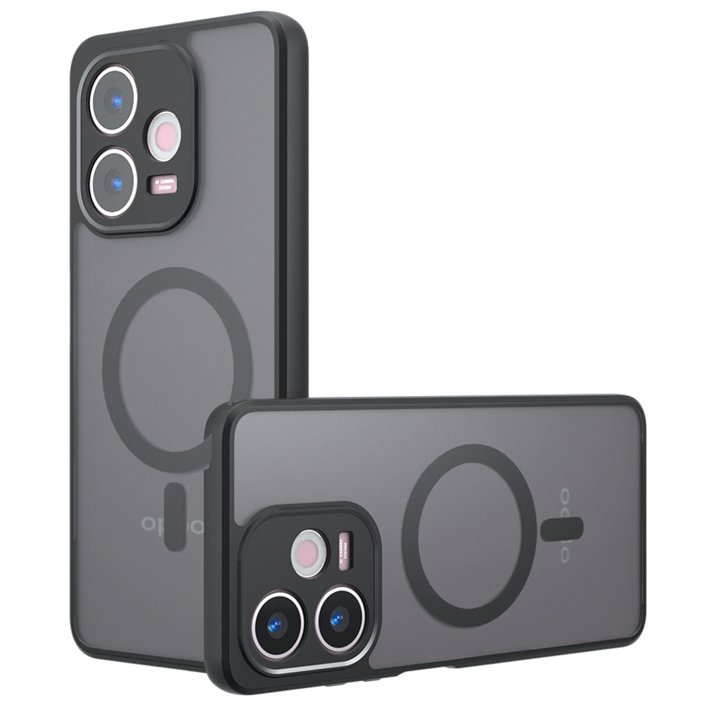 Coque MagSafe pour Oppo A5 Pro 4G / A5 Pro, Techsuit, PureFrost, Noir Satiné