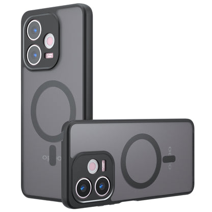Coque MagSafe pour Oppo A5 Pro 4G / A5 Pro, Techsuit, PureFrost, Noir Satiné