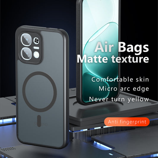 Coque MagSafe pour Oppo A6 4G, Techsuit, PureFrost, Noir Satiné