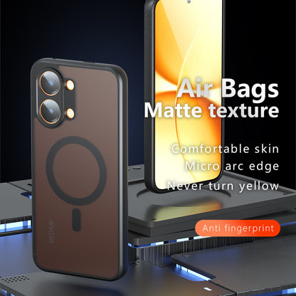 Coque MagSafe pour Oppo A6k 4G / A6x 4G / A6x, Techsuit, PureFrost, Noir Satiné