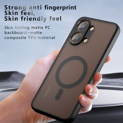 Coque MagSafe pour Oppo A6k 4G / A6x 4G / A6x, Techsuit, PureFrost, Noir Satiné