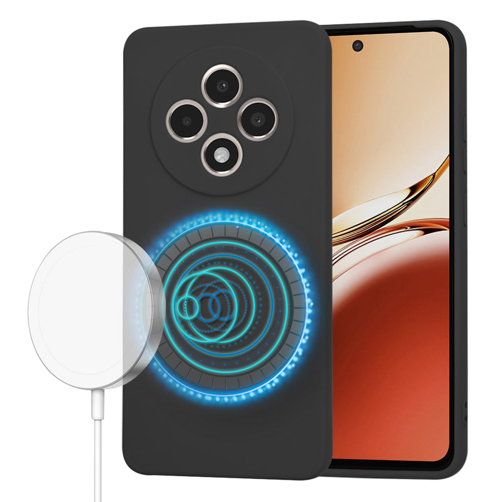 Coque MagSafe pour Oppo Reno12 FS 5G / Reno12 FS 4G / Reno12 F 4G / Reno12 F, Techsuit, SoftFlex, Noire