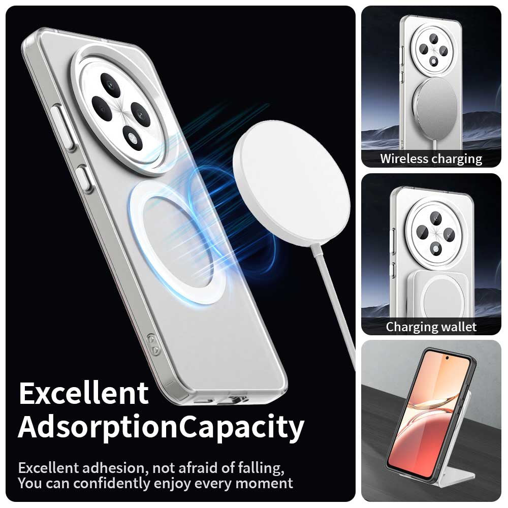 Coque MagSafe pour Oppo Reno12 FS 5G / Reno12 FS 4G / Reno12 F 4G / Reno12 F, Techsuit, CandyCase, Blanc