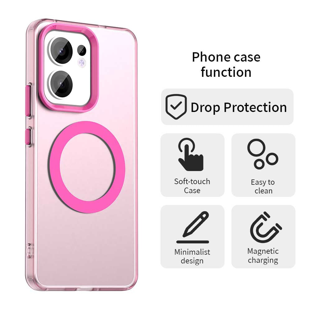 Coque MagSafe pour Oppo Reno13 FS 5G / Reno13 F 4G / Reno13 F, Techsuit, CandyCase, Rose