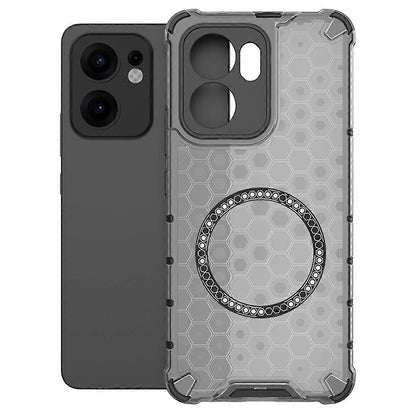 MagSafe Case for Oppo Reno13 FS 5G / Reno13 F 4G / Reno13 F, Techsuit, HoneyComb Shield, Black
