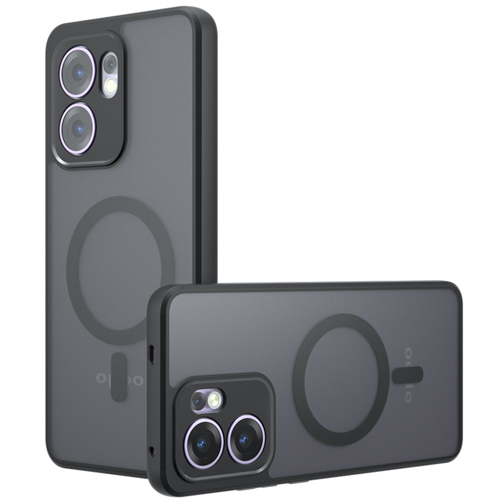 Coque MagSafe pour Oppo Reno13 FS 5G / Reno13 F 4G / Reno13 F, Techsuit, PureFrost, Noire