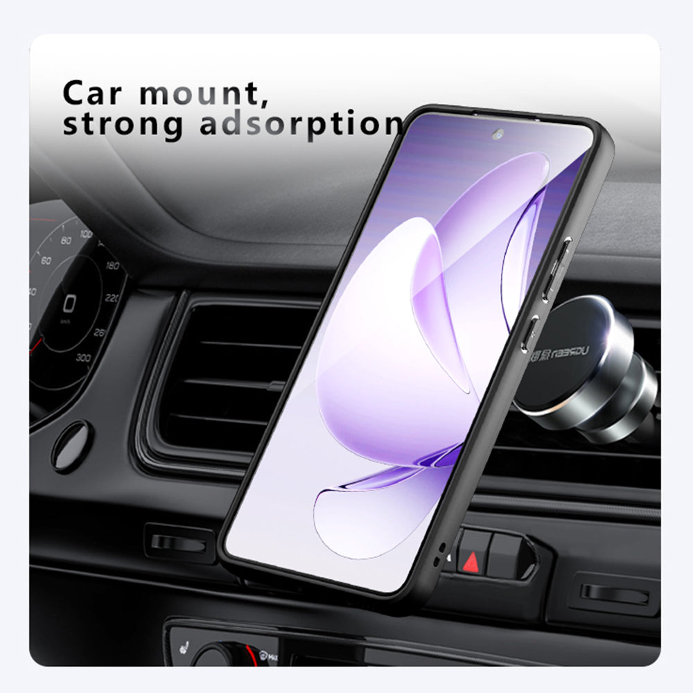 Coque MagSafe pour Oppo Reno13 FS 5G / Reno13 F 4G / Reno13 F, Techsuit, PureFrost, Noire