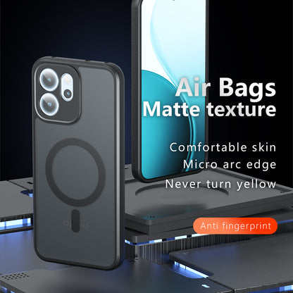 Coque MagSafe pour Oppo Reno14 FS 5G / Reno14 F, Techsuit, PureFrost, Noir Satiné