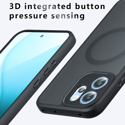 Coque MagSafe pour Oppo Reno14 FS 5G / Reno14 F, Techsuit, PureFrost, Noir Satiné