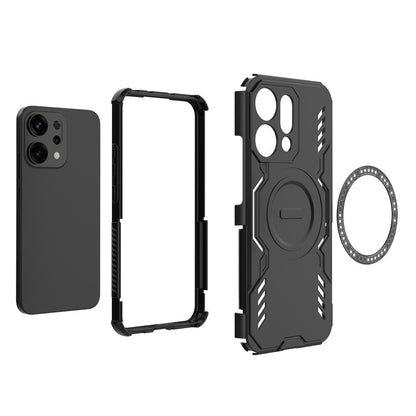 Coque MagSafe pour Oppo Reno14, Techsuit, ArmorMag, Bleue