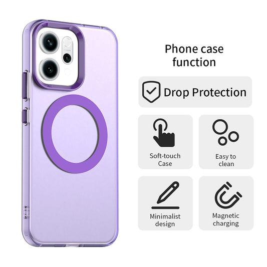 Coque MagSafe pour Oppo Reno16 F / Reno16 FS, Techsuit, CandyCase, Violet