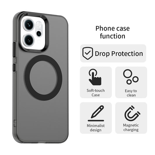 Coque MagSafe pour Oppo Reno16 F / Reno16 FS, Techsuit, CandyCase, Noire