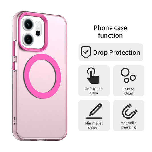 Coque MagSafe pour Oppo Reno16 F / Reno16 FS, Techsuit, CandyCase, Rose