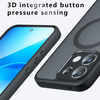 Coque MagSafe pour Oppo Reno16 F / Reno16 FS, Techsuit, PureFrost, Noir Satiné