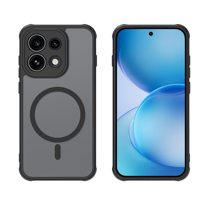 Coque MagSafe pour Oppo Reno16 Pro, Techsuit, HaloFrost II, Noire
