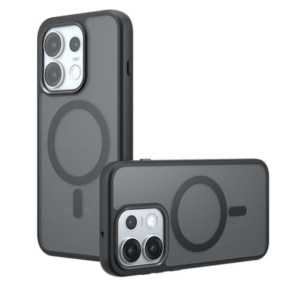 Coque MagSafe pour Oppo Reno16 Pro, Techsuit, PureFrost, Noir Satiné