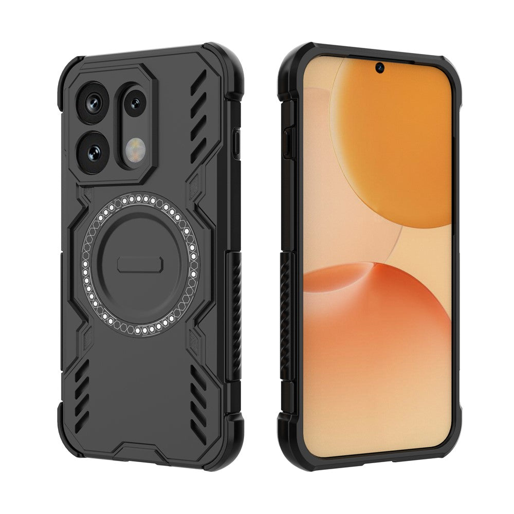 Coque MagSafe pour Oppo Reno16 / Reno16 Pro, Techsuit, ArmorMag, Noire